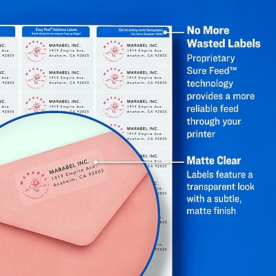 clear matte labels