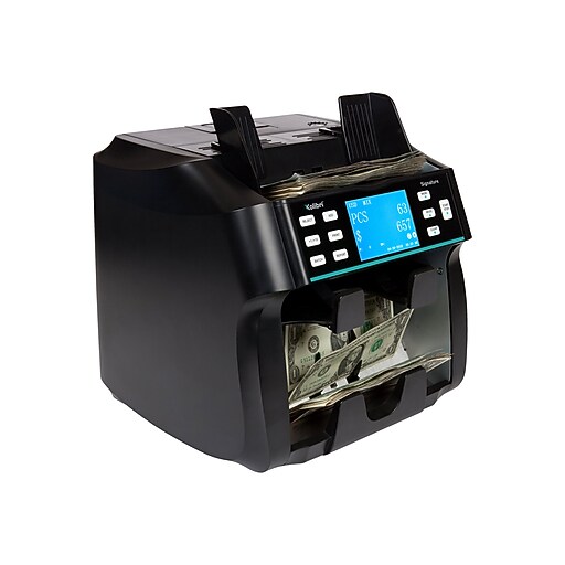 Kolibri Signature Bill Counter, 2 Compartments, Black (KBR2000) at Staples
