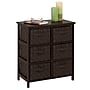 Honey Can Do Woven Strap 6 Drawer Chest with Wooden Frame, Espresso Black (TBL-03759)~#|#~sp5731874_sc7