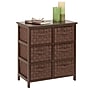 Honey-Can-Do Woven Strap 6 Drawer Storage Chest with Wooden Frame, Java Brown (TBL-03758)~#|#~sp5731926_sc7
