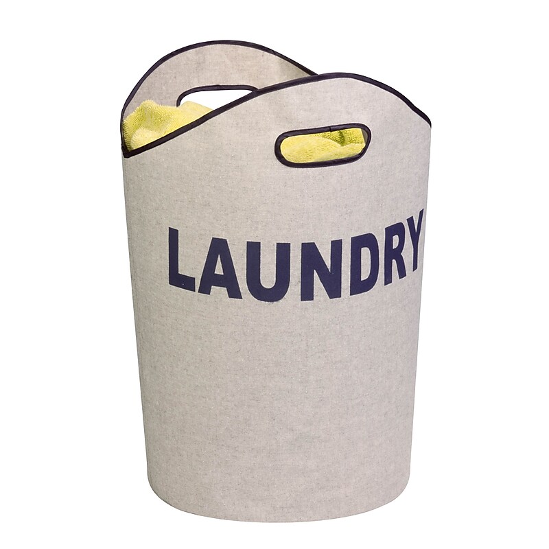 Honey-Can-Do Collapsible Laundry Bag, Fabric, Heather Gray (LDY-02915) image 1