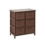 Honey-Can-Do Woven Strap 6 Drawer Storage Chest with Wooden Frame, Java Brown (TBL-03758)~#|#~sp5732240_sc7