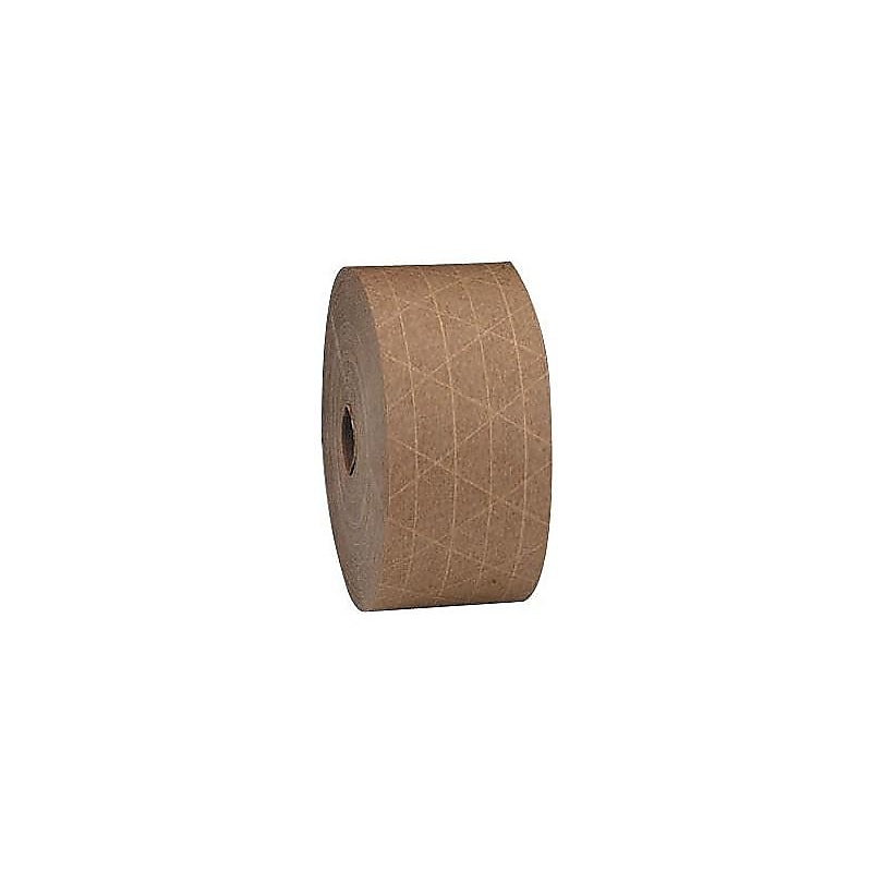 Staples Standard Grade Water Activated Reinforced Packing Tape, 2.8" x 375', Brown Kraft (468231-CC) image 1