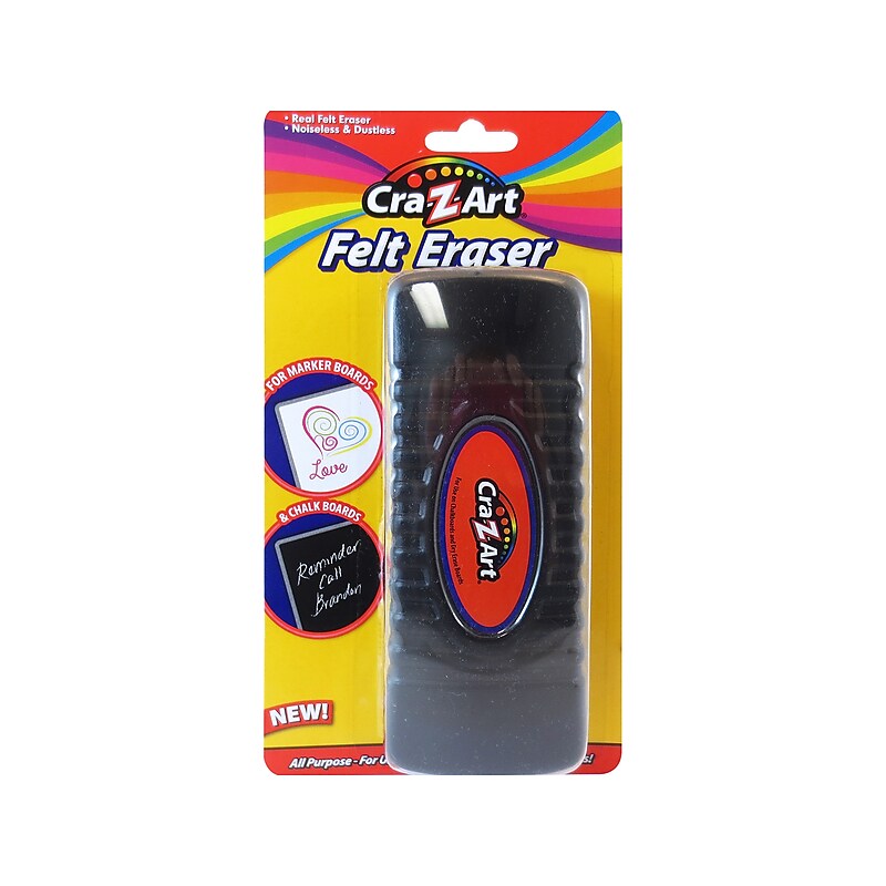 Cra-Z-Art Felt Dry Erase Eraser, Black (11428-12) image 1