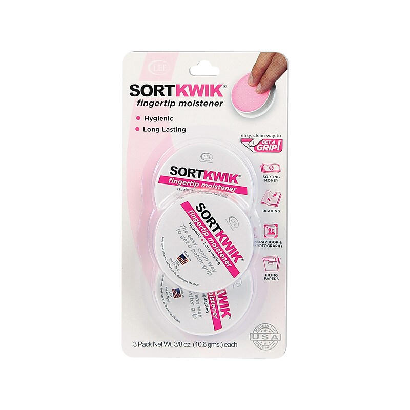 Sortkwik 0.38 oz. Fingertip Moistener, Pink (20053) image 1
