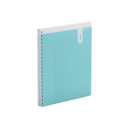 Poppin 1Subject Notebooks, 8.5" x 11", College Ruled, 80 Sheets, Blue