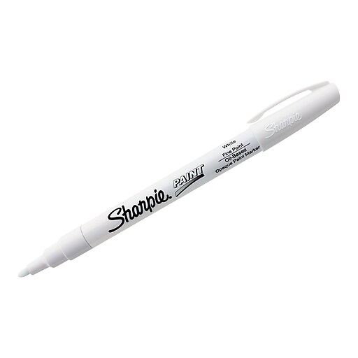 Sharpie OilBased Paint Marker, Fine Tip, White Ink (1873937) Staples