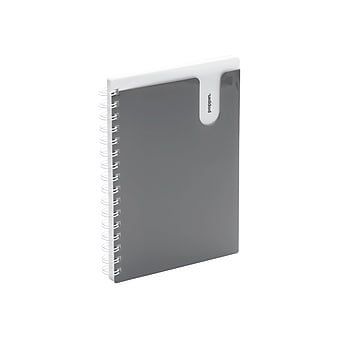 Poppin Pocket Notebook, 8.5" x 6", College Ruled, 80 Sheets, Dark Gray (104436)