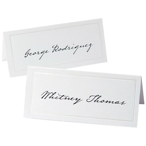 Gartner Studios White/White Pearl Matte Table Tent, Inkjet/Laser, 48