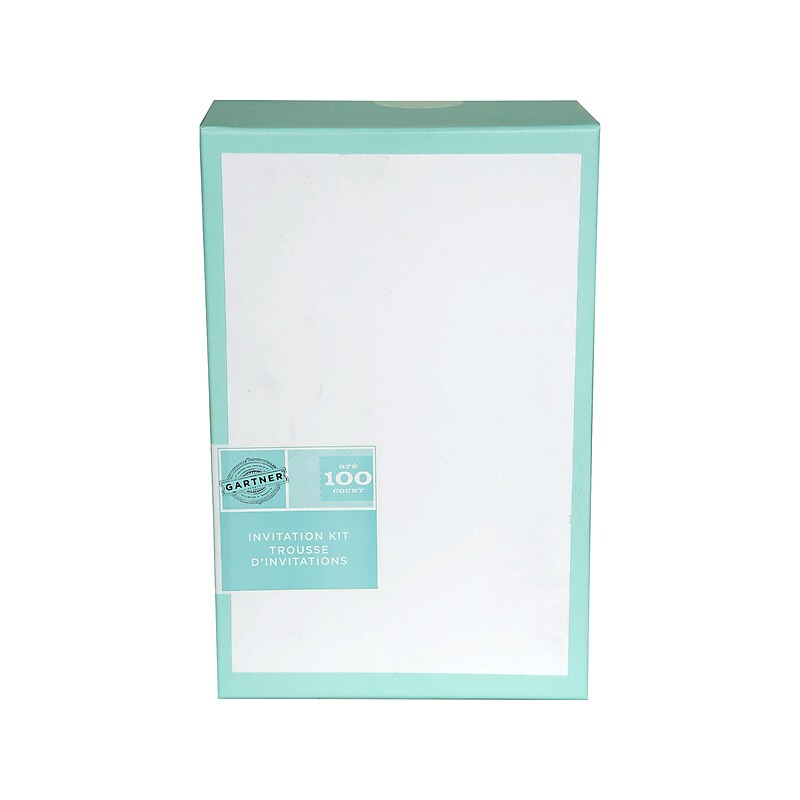 Gartner Studios Smooth Personal Invitations Kit, White, 100/Pack (76038) image 1