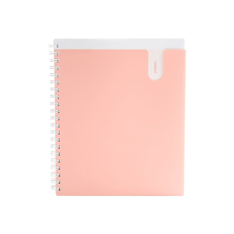 Poppin 1-Subject Notebooks, 8.5" x 11", College Ruled, 80 Sheets, Pink (105224) image 1