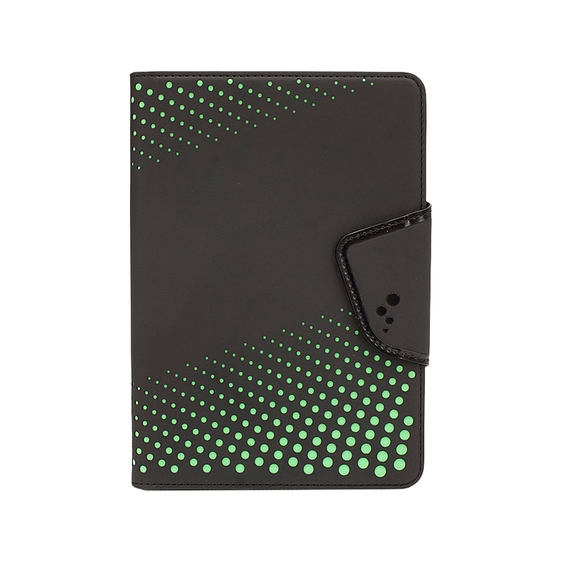M-Edge U7-SK-MF-BL Sneak Faux Leather Case for 7" Tablets, Black/Lime image 1
