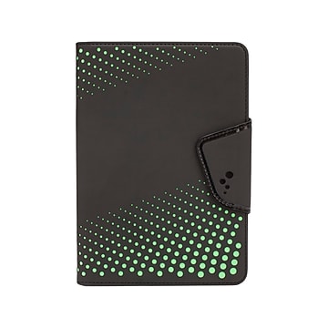 M-Edge U7-SK-MF-BL Sneak Faux Leather Case for 7" Tablets, Black/Lime