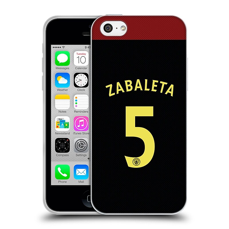 Official Manchester City Man City Fc Away Kit 2016/17 1 Zabaleta Soft Gel Case For Apple Iphone 5C image 1