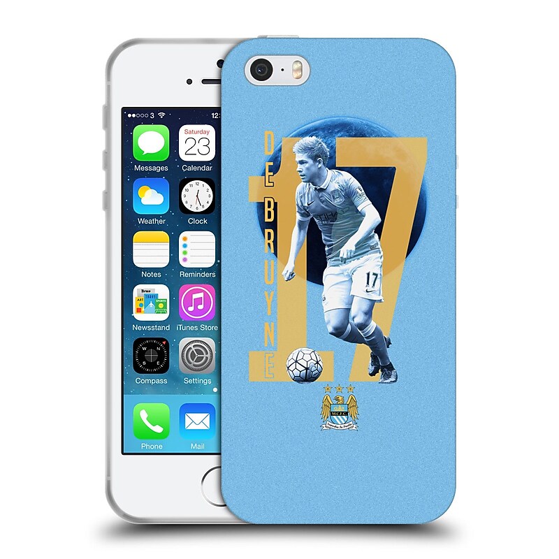 Official Manchester City Man City Fc Players Kevin De Bruyne Soft Gel Case For Apple Iphone 5 / 5S / Se image 1