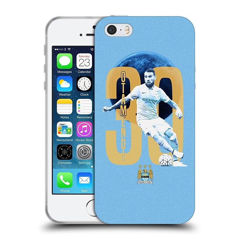 Official Manchester City Man City Fc Players Nicolas Otamendi Soft Gel Case For Apple Iphone 5 / 5S / Se image 1