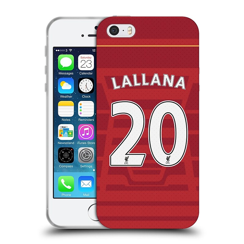 Official Liverpool Football Club Players Home Kit 16/17 Group 2 Lallana Soft Gel Case For Apple Iphone 5 / 5S / Se image 1