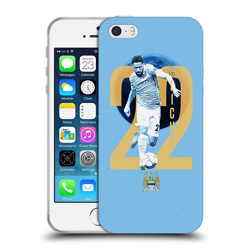 Official Manchester City Man City Fc Players Gael Clichy Soft Gel Case For Apple Iphone 5 / 5S / Se image 1