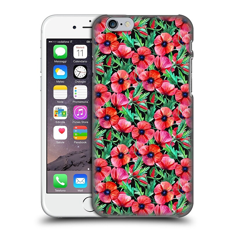 Official Micklyn Le Feuvre Florals 2 Plenty Of Poppies Hard Back Case For Apple Iphone 6 / 6S image 1