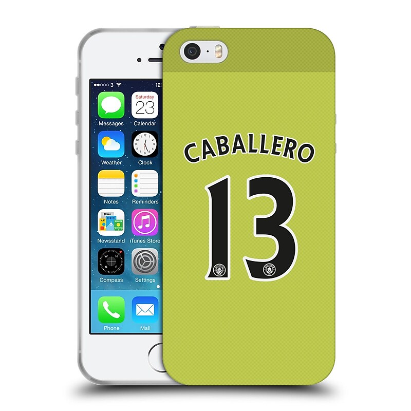 Official Manchester City Man City Fc Player Home Kit 2016/17 Group 1 Caballero Soft Gel Case For Apple Iphone 5 / 5S / Se image 1