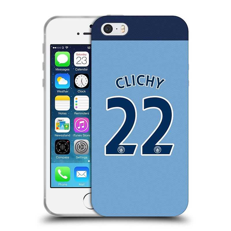 Official Manchester City Man City Fc Player Home Kit 2016/17 Group 1 Clichy Soft Gel Case For Apple Iphone 5 / 5S / Se image 1