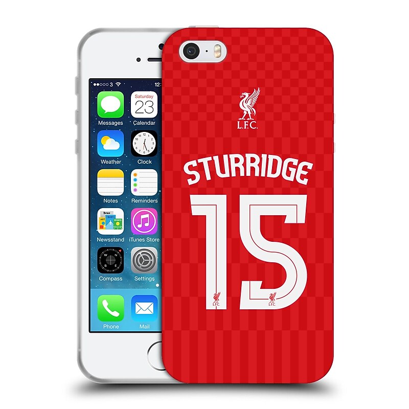 Official Liverpool Football Club Shirt Home Shirt Red Sturridge Soft Gel Case For Apple Iphone 5 / 5S / Se image 1