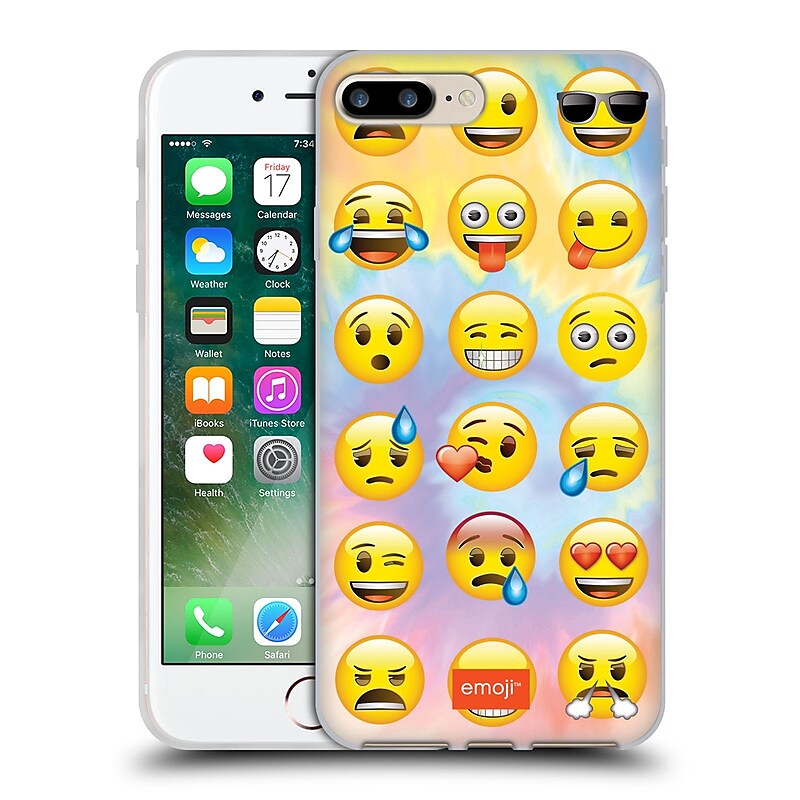 Official Emoji Smileys Moods Soft Gel Case For Apple Iphone 7 Plus image 1