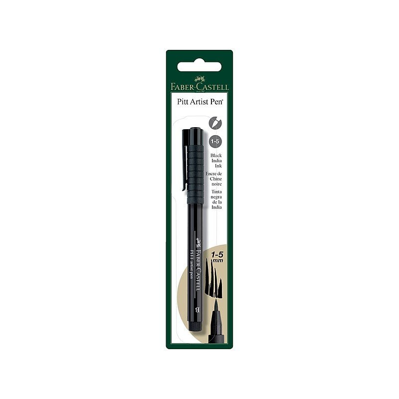 Faber-Castell PITT Artist Pen Permanent Marker, Brush Tip, Black Ink (FC800012T) image 1