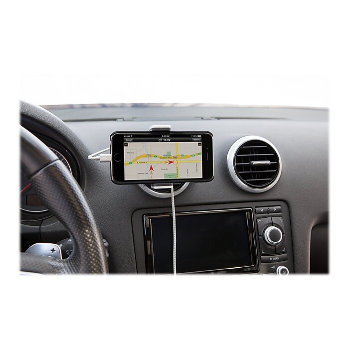 Belkin Cell Phone Car Vent Mount, Silver/Black (F7U017BT) Staples