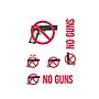 Garvey No Guns Indoor/Outdoor Wall Signs, Multicolored, 5/Pack (098378)~#|#~sp58027971_sc7