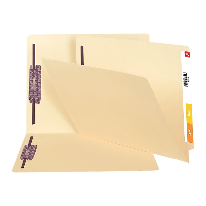 Smead Reinforced End Tab Classification Folder, Letter Size, Manila (34118) image 1