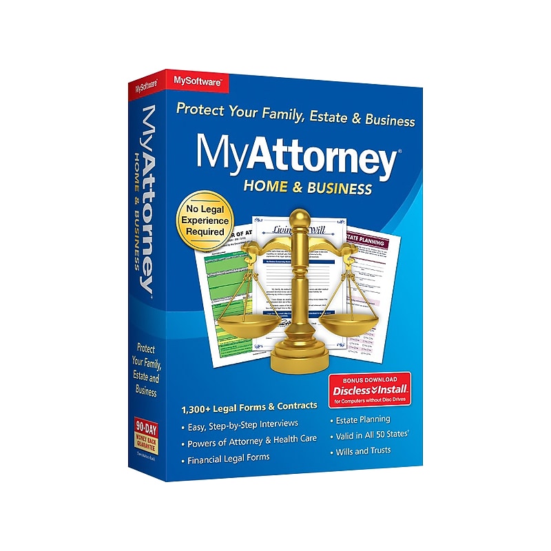 MySoftware MyAttorney Home & Business for 1 User, Windows, DVD and Download (10542) image 1
