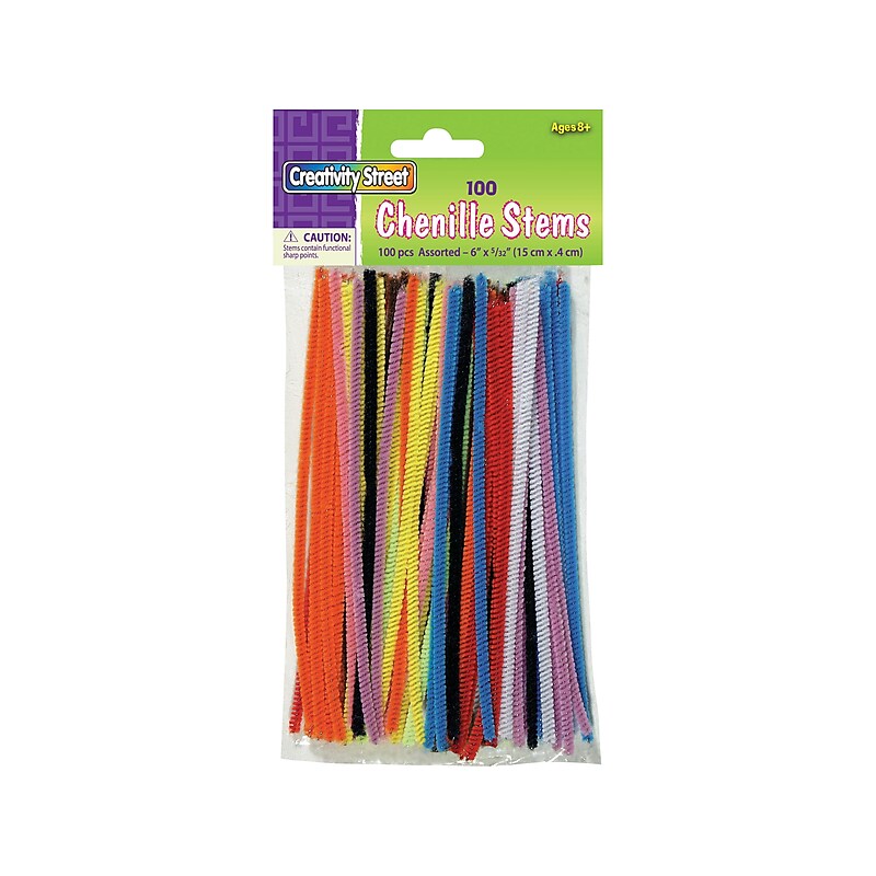 Creativity Street Chenille Stems, Assorted Colors, 100/Pack (AC7100-01) image 1