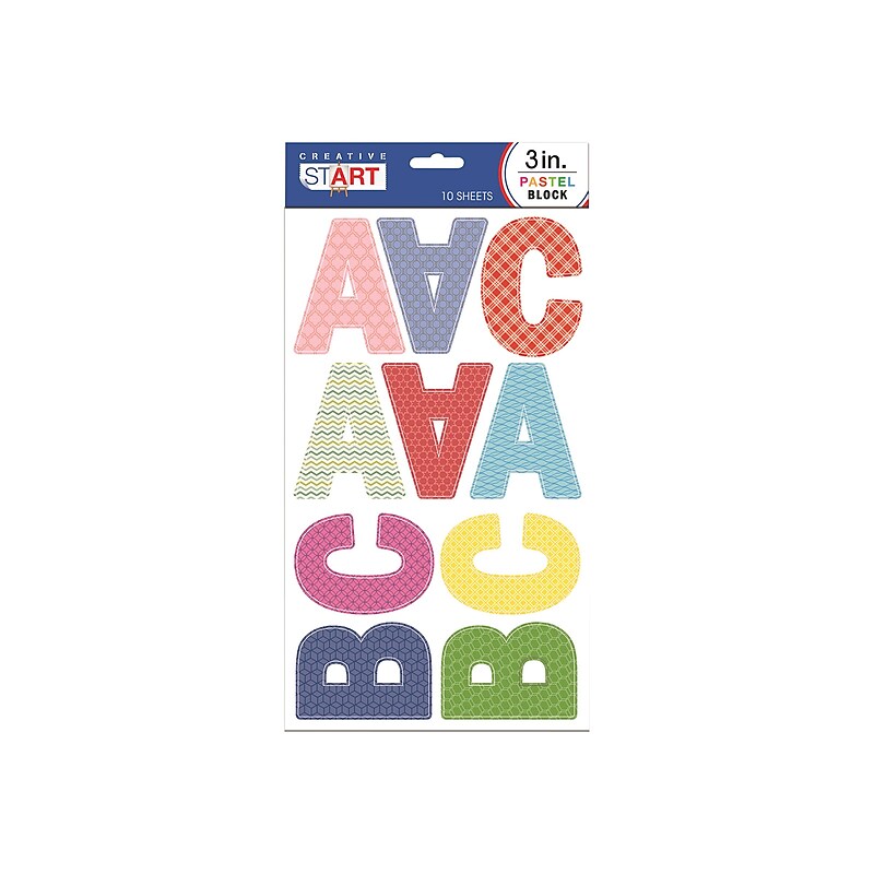 Creative Start Pastel Letter Sheets, Assorted Colors, 10/Pack (098387) image 1