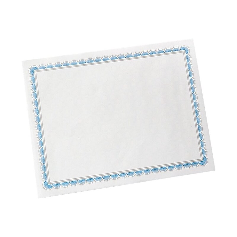 Gartner Studios Certificates, 8.5" x 11", White/Blue, 100/Pack (35526) image 1