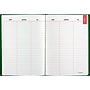 Standard Diary Daily Reminder Hardcover Journal, 5.75" x 8.25", Narrow Ruled, Green Moire (SDU38903)~#|#~sp58028340_sc7
