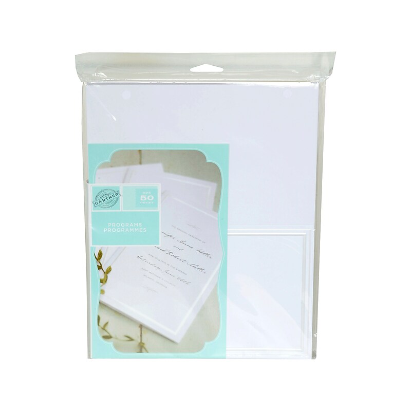 Gartner Studios Matte Blank Cards, Pearl/White, 50/Pack (61407) image 1