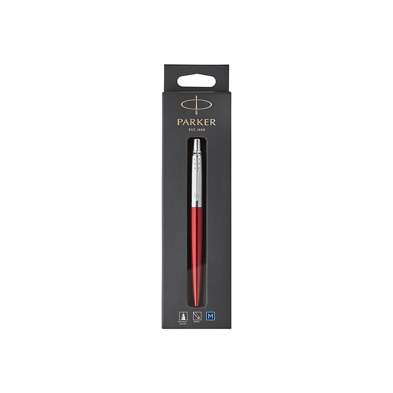 Parker Jotter Kensington Red CT Retractable Ballpoint Pen, Medium Point, Blue Ink (1953241) image 1