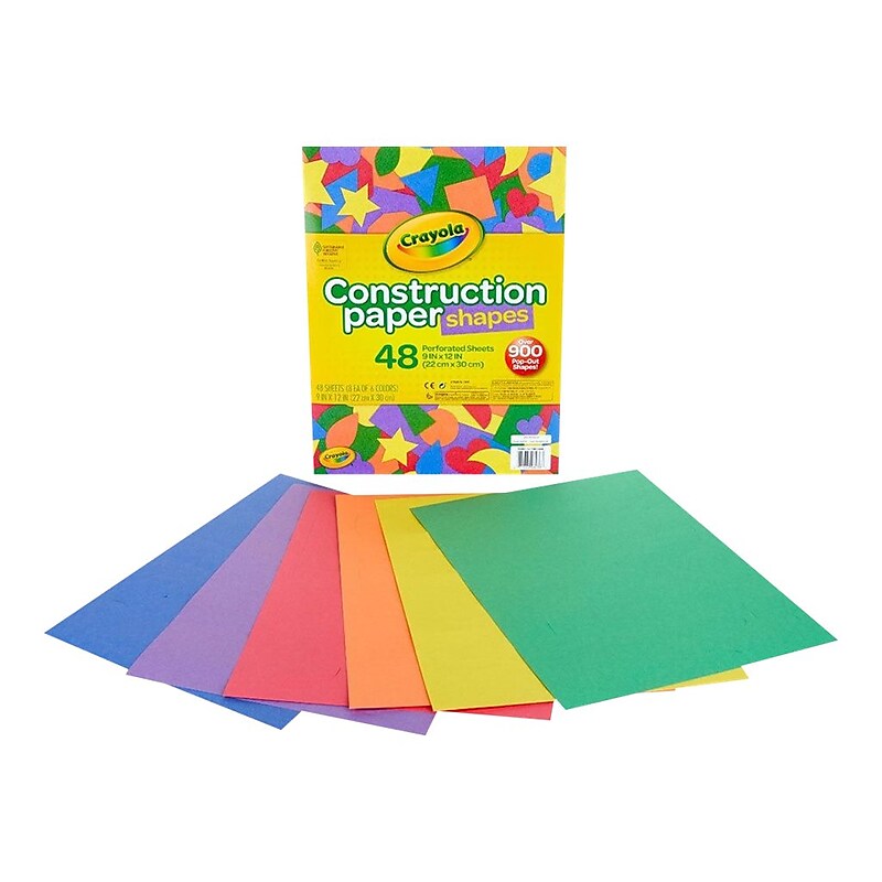Crayola Construction Paper Sheets, Assorted Colors, 48/Pack (99-0036) image 1