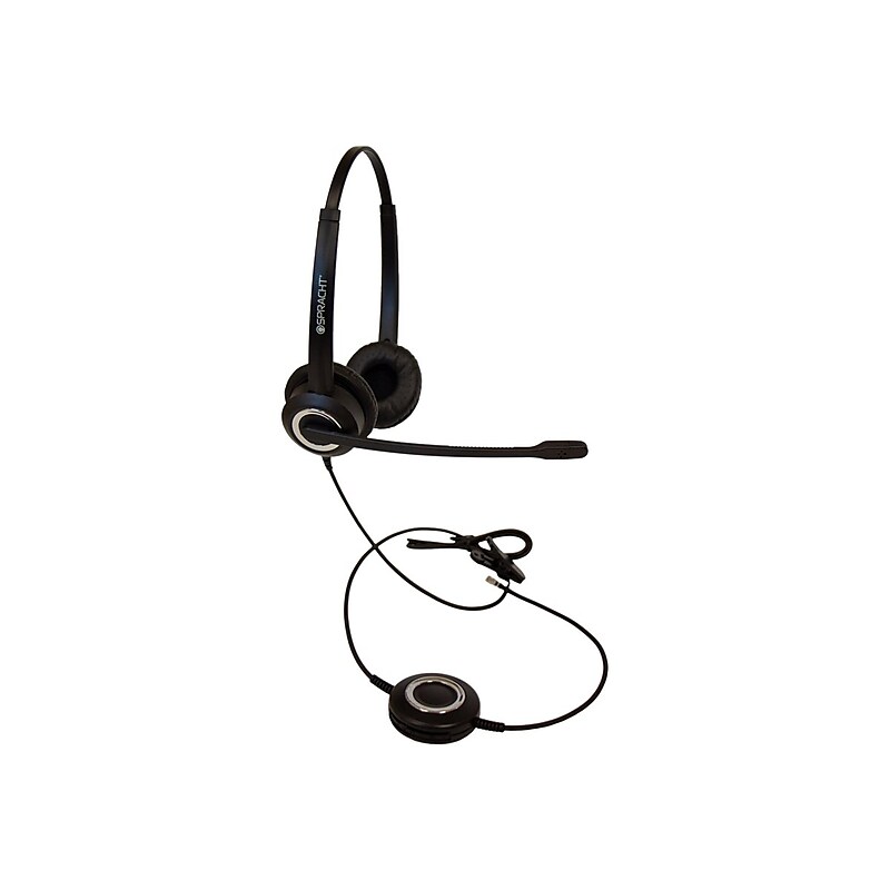 Spracht ZUM Noise Canceling Stereo Headset, Over-the-Head, Black (ZUMRJ9B) image 1
