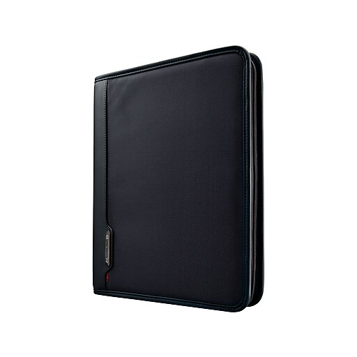 Samsonite Xenon Business Polyester Padfolio with Zipper Closure, Black