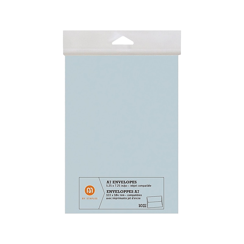M by Staples Everyday Envelopes, Light Blue, 10/Pack (10833006) image 1