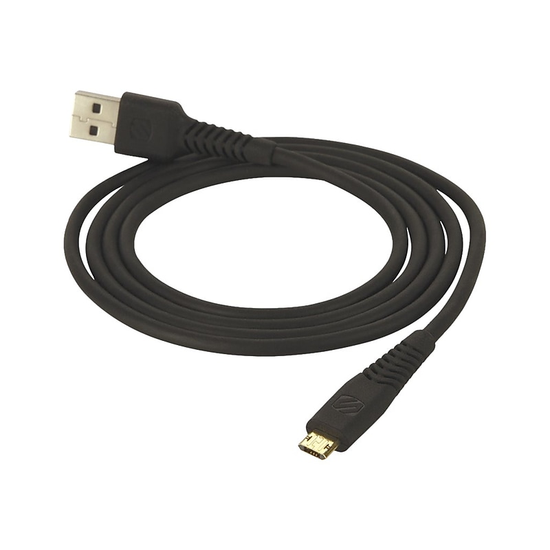 scosche SyncAble HD Micro USB Cable for Most Smartphones, Black (HDEZ4) image 1