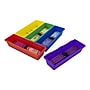 Storex 1-Compartment Stackable Plastic Accessory Trays, Assorted Colors, 5/Pack (00160E06C)~#|#~sp58194029_sc7