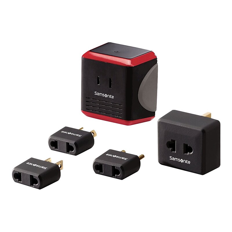 Samsonite A/C Adapter, Universal, Red (91830-1073) image 1