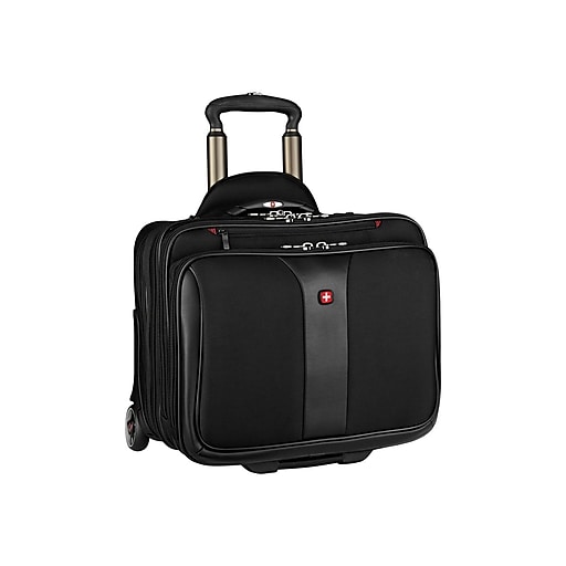 WENGER Patriot Wheeled Business Case with Removable Laptop Case - Black
