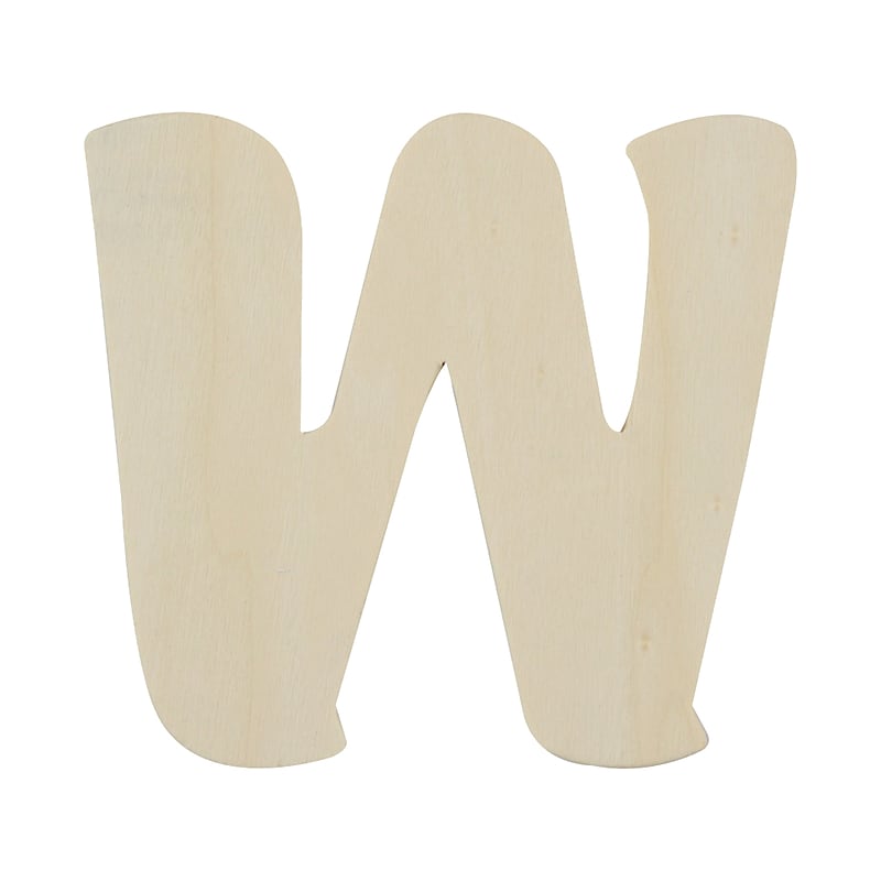 ArtSkills Multi-Themed Letter "W", Unfinished Wood, Each image 1