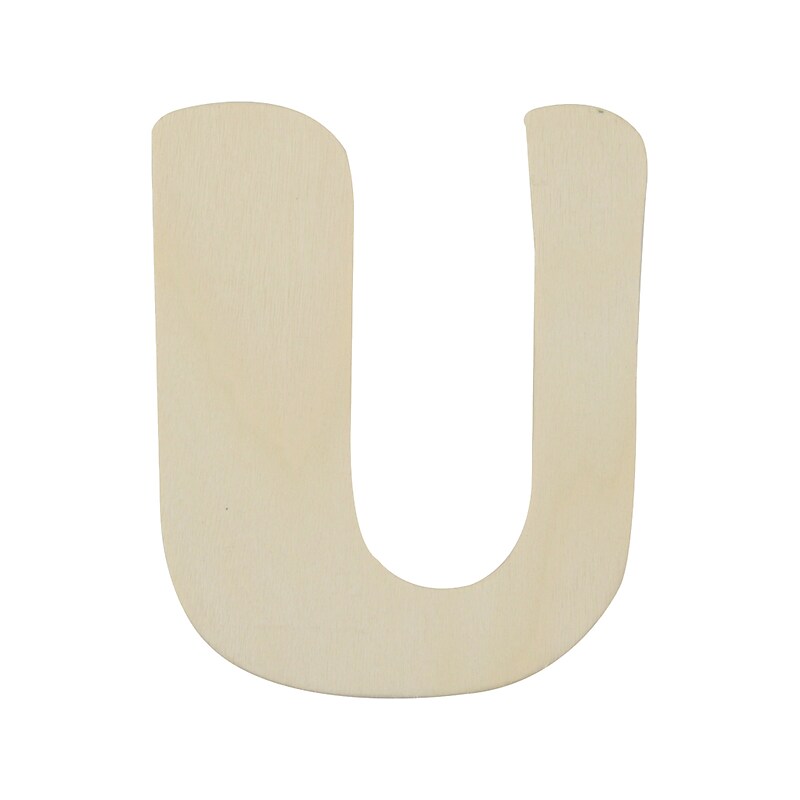 ArtSkills Multi-Themed Letter "U", Unfinished Wood, Each image 1
