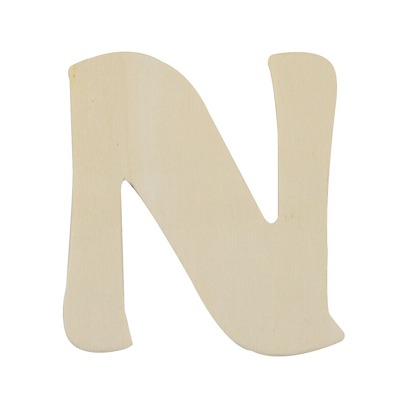 ArtSkills Multi-Themed Letter "N", Unfinished Wood, Each image 1