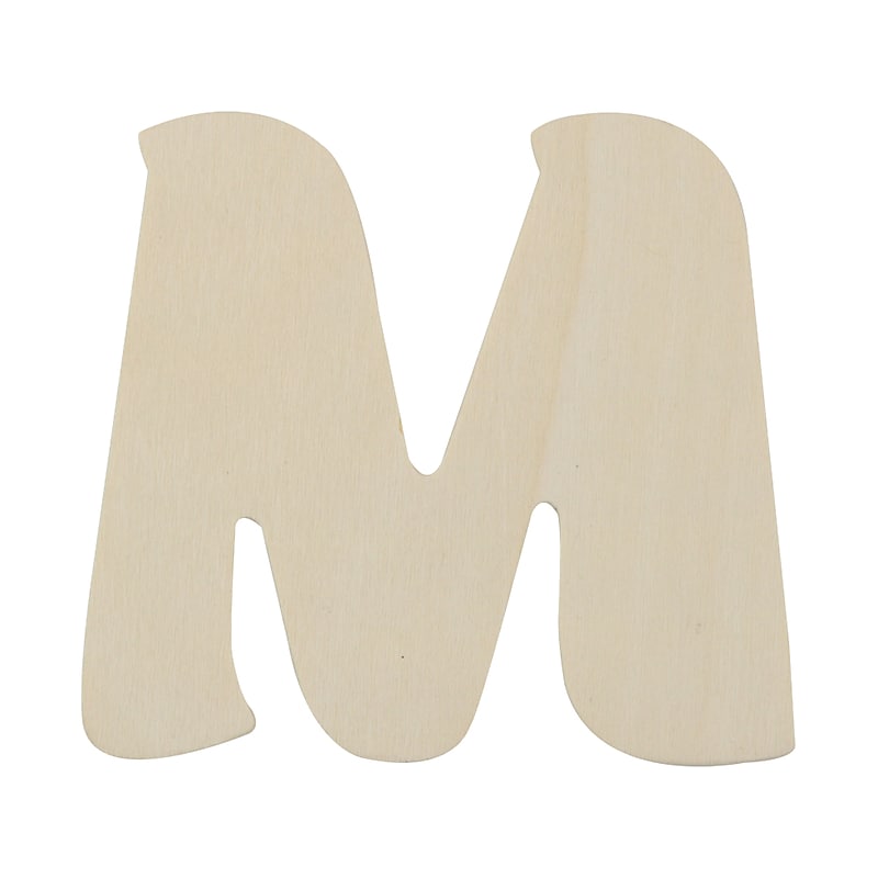 ArtSkills Multi-Themed Letter "M", Unfinished Wood, Each image 1